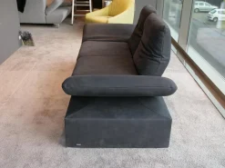 Koinor 2-Sitzer-Sofas|Sofa Harriet Leder A India Omega Schwarz Metallfuß Matt Satiniert