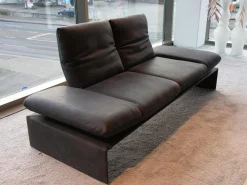 Koinor 2-Sitzer-Sofas|Sofa Harriet Leder A India Omega Schwarz Metallfuß Matt Satiniert