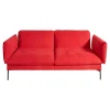 Bielefelder Werkstätten 2-Sitzer-Sofas|Sofa Heaven Bezug Stoff Hot Madison Reboot CH1249 706 Rot Füße Matt Lackiert Schwarz Mit Zwei Abklappbaren Armlehnen