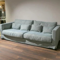 Sits 2-Sitzer-Sofas|Sofa Heaven MS 1009 Stoff Nori 4 Turqouise Blau Grau Fuß Schwarz