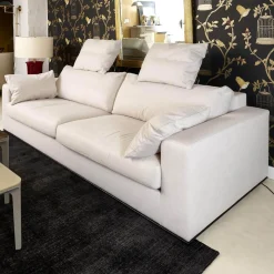 Bielefelder Werkstätten 2-Sitzer-Sofas|3-Sitzer-Sofas|Sofa Inspiration 122-3005 Tief Bezug Noah 1744 176 Sockelrahmen Wengefarbig Gebeizt