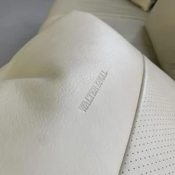 Walter Knoll 2-Sitzer-Sofas|Sofa Ishino Elen Leder 1391 Linen Grün Sockel Schwarz Lackiert