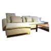 Signet Ecksofas|Sofa Isla Milan Stoff Hipo Natur Creme Schlaffunktion