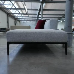 Walter Knoll Daybeds & Recamieren|Sofa Jaan Living 783 Bezug Stoff Carré 7823 Moonlight Grau Gestell Aluminium Matt Pulverbeschichtet Schwarz