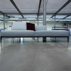 Walter Knoll Daybeds & Recamieren|Sofa Jaan Living 783 Bezug Stoff Carré 7823 Moonlight Grau Gestell Aluminium Matt Pulverbeschichtet Schwarz