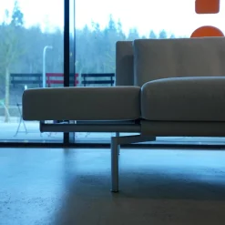 Walter Knoll 2-Sitzer-Sofas|Sofa Jason 390 25 FLFR 2,5 Sitzig Stoff Summit Chalk Grau Gestell Velourmatt Grau