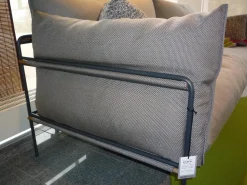 Paola Lenti Loungemöbel|Sofa Kaba Outdoor Stoff Wasserfest RT82 Sottobosco Gestell Stahl Schwarz Lackiert