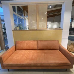 TM Collections 2-Sitzer-Sofas|Sofa L Buster XL Leder B Desert Tobacco 17537 Braun Metallfuß Schwarz Pulverbeschichtet