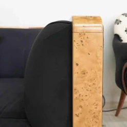 Thörmer 2-Sitzer-Sofas|Sofa La Difference Stoff Alcantara Schwarz Mit 2 Kissen