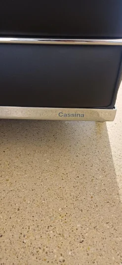 Cassina 2-Sitzer-Sofas|Sofa LC2 2C Leder X Scozia Gruppe 13X606 Grafite Schwarz Gestell Verchromt