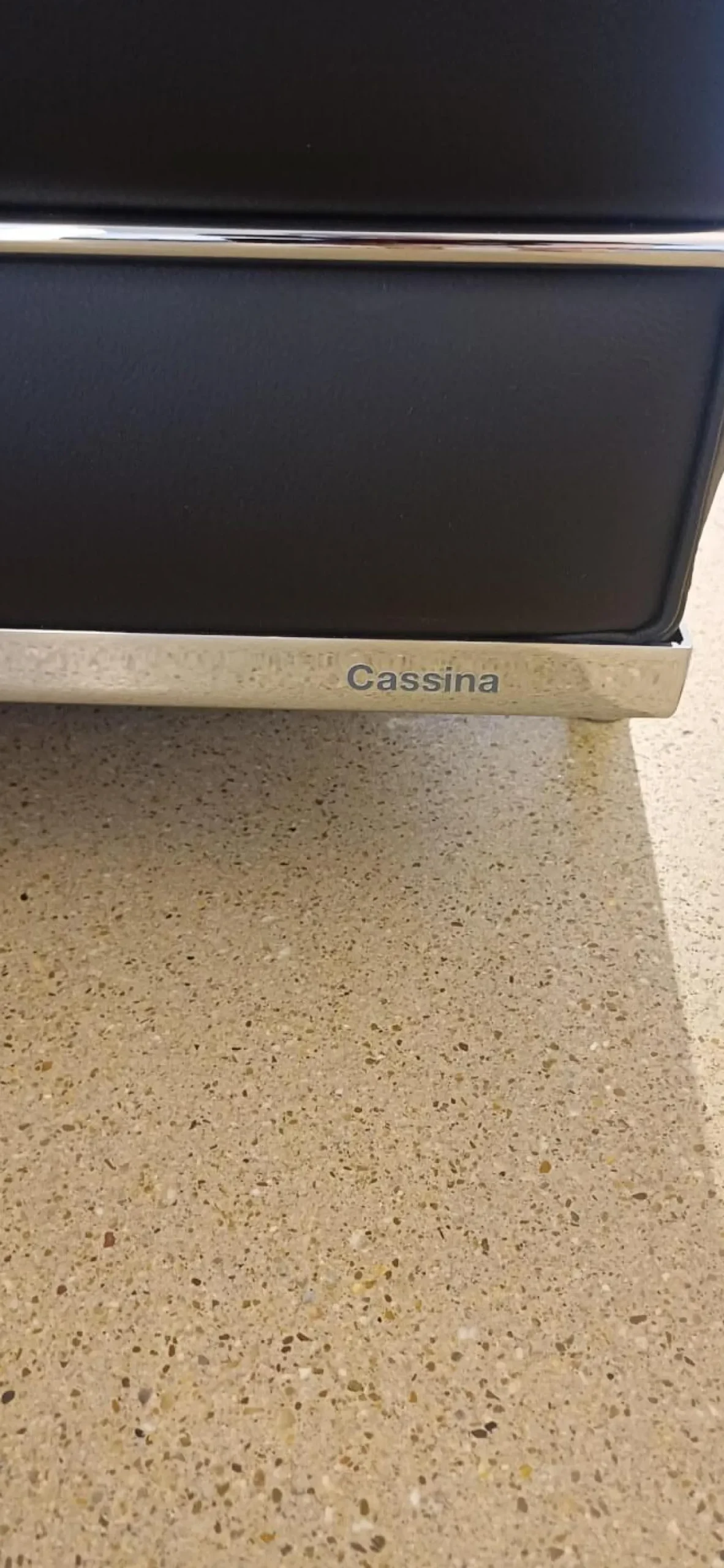 Cassina 2-Sitzer-Sofas|Sofa LC2 2C Leder X Scozia Gruppe 13X606 Grafite Schwarz Gestell Verchromt