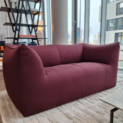 B&B Italia 2-Sitzer-Sofas|Sofa Le Bambole Bibambola Stoff Adria Dunkelrot