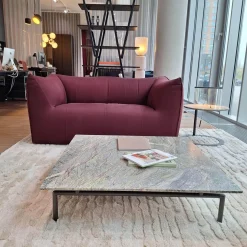 B&B Italia 2-Sitzer-Sofas|Sofa Le Bambole Bibambola Stoff Adria Dunkelrot