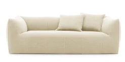 B&B Italia 2-Sitzer-Sofas|Sofa Le Bambole Granbambola Stoff Bouclé Sila Weiß Gestell Polyethylen Inklusive Rückenkissen