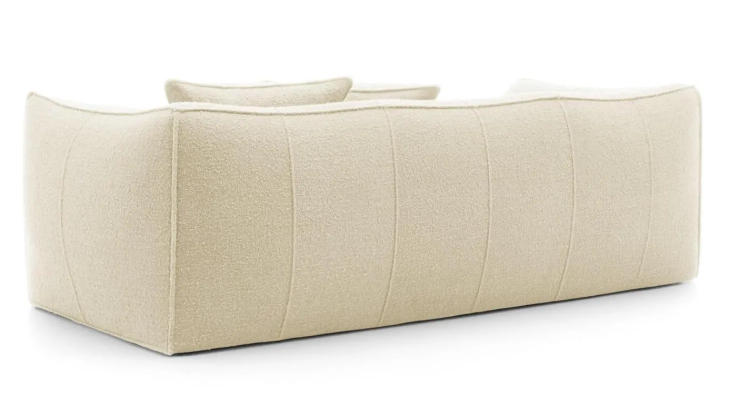 B&B Italia 2-Sitzer-Sofas|Sofa Le Bambole Granbambola Stoff Bouclé Sila Weiß Gestell Polyethylen Inklusive Rückenkissen