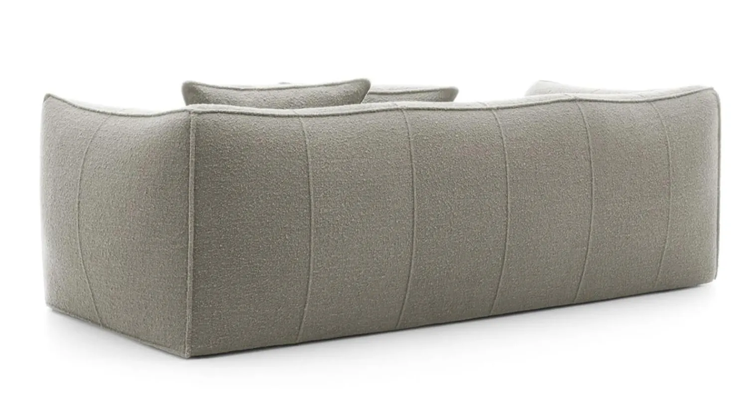 B&B Italia 2-Sitzer-Sofas|Sofa Le Bambole Granbambola Stoff Bouclè Sila Taubengrau Gestell Polyethylen Inklusive Rückenkissen