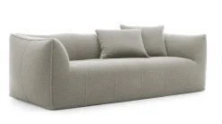 B&B Italia 2-Sitzer-Sofas|Sofa Le Bambole Granbambola Stoff Bouclè Sila Taubengrau Gestell Polyethylen Inklusive Rückenkissen