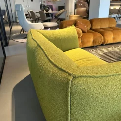 B&B Italia 2-Sitzer-Sofas|Sofa Le Bambole Stoff Sila Grün Gestell Polyethylen Mit Stoff Bezogen