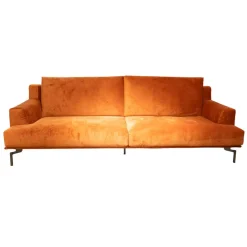 Marelli 2-Sitzer-Sofas|Sofa Liam 9LI204 Stoff Koala 129 C Orange Fuß B Lack Bronze 0PM18