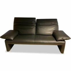 Jori 2-Sitzer-Sofas|Sofa Linea Mobil JR 8780 Leder Fuerte Schwarz
