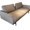 Rolf Benz 2-Sitzer-Sofas|Sofa Liv Stoff 18 100 Grau Gestell Verkehrsschwarz Mit Rückenkissen Ruk 535 84 Stoff Grau