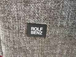 Rolf Benz 2-Sitzer-Sofas|Sofa Liv Stoff 17 Beigegrau Aluminiumgestell Marrone Metallic 4 Kissen 2 Polsterrollen