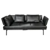Walter Knoll 2-Sitzer-Sofas|Sofa Living Platform Leder Classic Black Schwarz Gestell Matt Pulverbeschichtet Schwarz