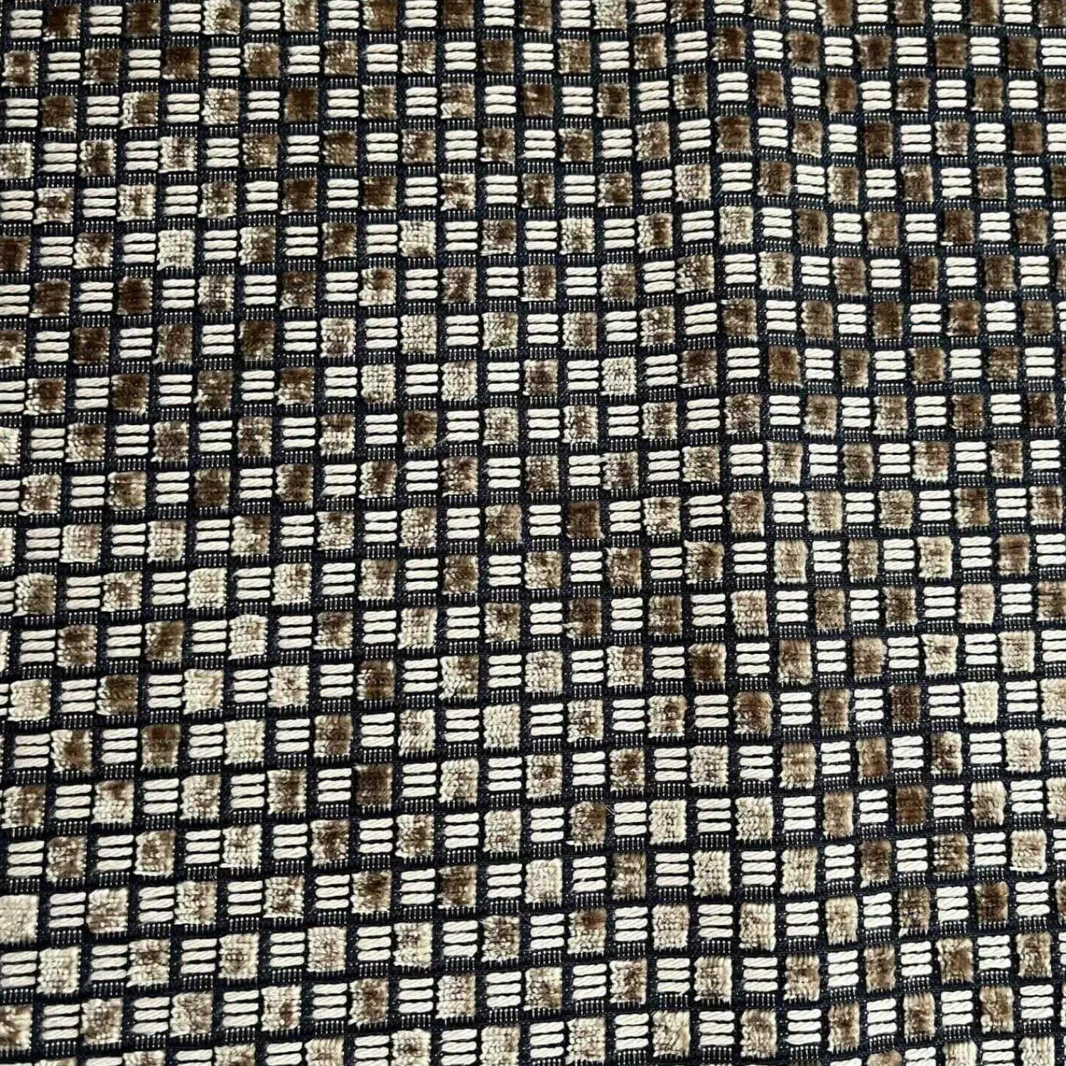 Accente 2-Sitzer-Sofas|Sofa Loft Small 150 Stoff Holzrahmen Mit Geflecht Bezogen Braun Schwarz