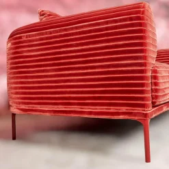 IP Design 2-Sitzer-Sofas|Sofa Loop 2/75 Stoff Glory IP1791-262 Rot Füße Rot