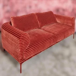 IP Design 2-Sitzer-Sofas|Sofa Loop 2/75 Stoff Glory IP1791-262 Rot Füße Rot