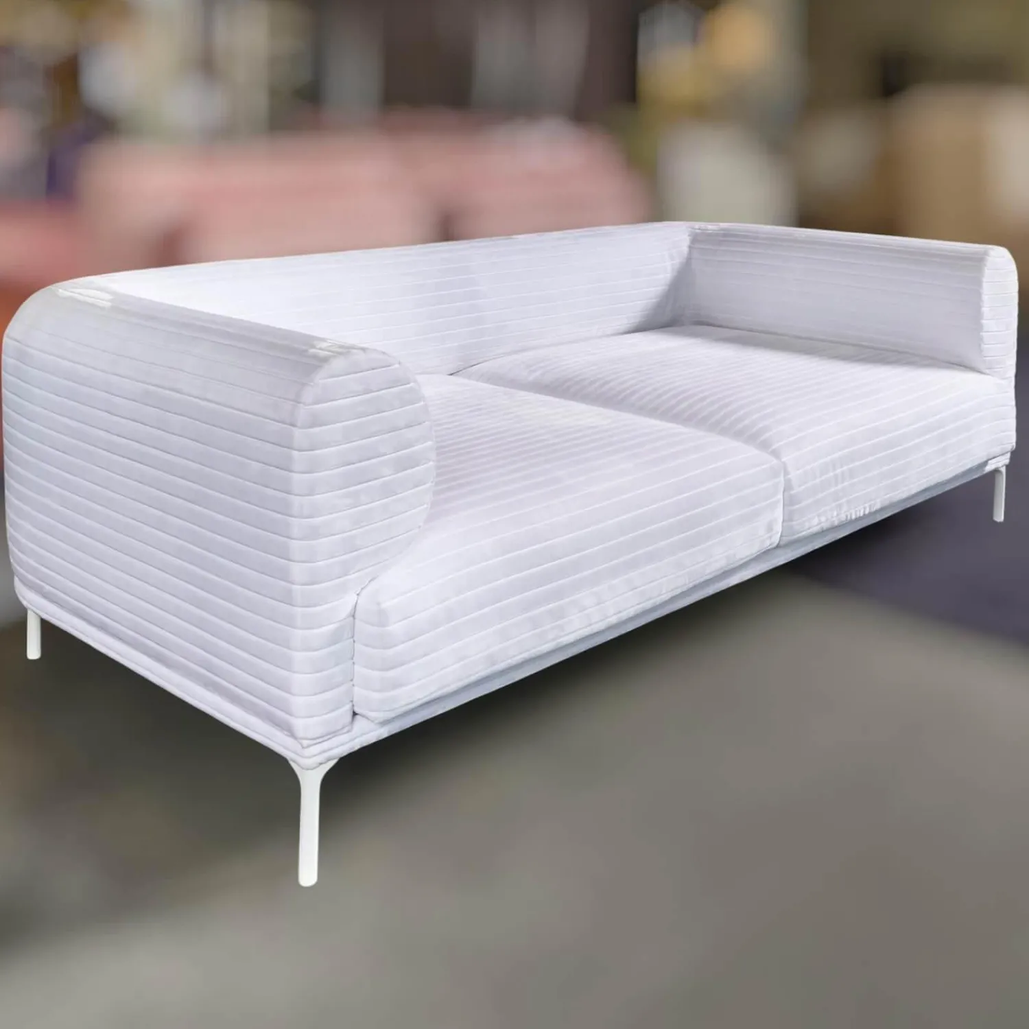 IP Design 2-Sitzer-Sofas|Sofa Loop 2/75 Stoff Glory IP1791-171 Weiß Gestell Weiß