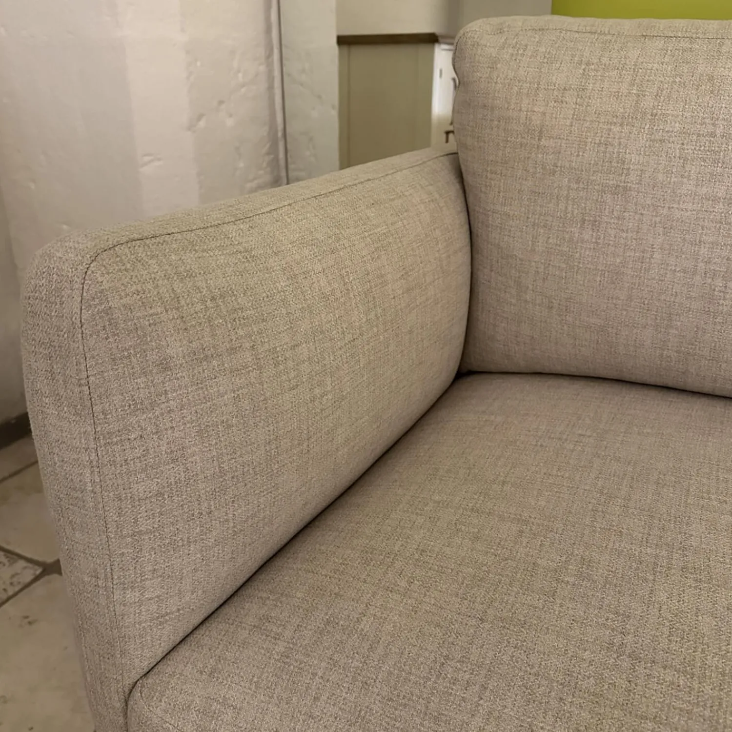 Blomms 2-Sitzer-Sofas|Sofa Lua 66902 10 01 Stoff Menba Dess Beige Füße Schwarzer Kunststoff