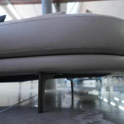 Walter Knoll 2-Sitzer-Sofas|Sofa Maaru 850 Bezug Leder Rodeo Soft 1417 Pebble Grau Untergestell Matt Pulverbeschichtet Bronze