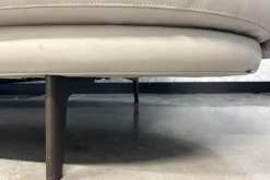 Walter Knoll Wohnlandschaften|3-Sitzer-Sofas|Sofa Maaru 850 Leder Elen 1218 Cosy Grey Beige Gestell Bronze Schwarz Matt Pulverbeschichtet Mit 5 Kissen