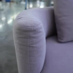 Walter Knoll Wohnlandschaften|Sofa Maaru 850 Stoff Lino 7899 Magnolia Violett Metallgestell Matt Pulverbeschichtet Schwarz