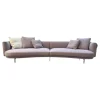 Walter Knoll Wohnlandschaften|3-Sitzer-Sofas|Sofa Maaru 850 Stoff Lino 7899 Magnolia Violett Gestell Schwarz Matt Pulverbeschichtet Inklusive 5 Kissen