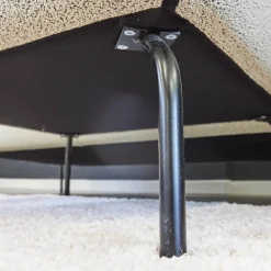 Brühl 2-Sitzer-Sofas|Sofa Magnolia Stoff 52 Weiß Schwarz Metallfuß Schwarz Inklusive Hocker