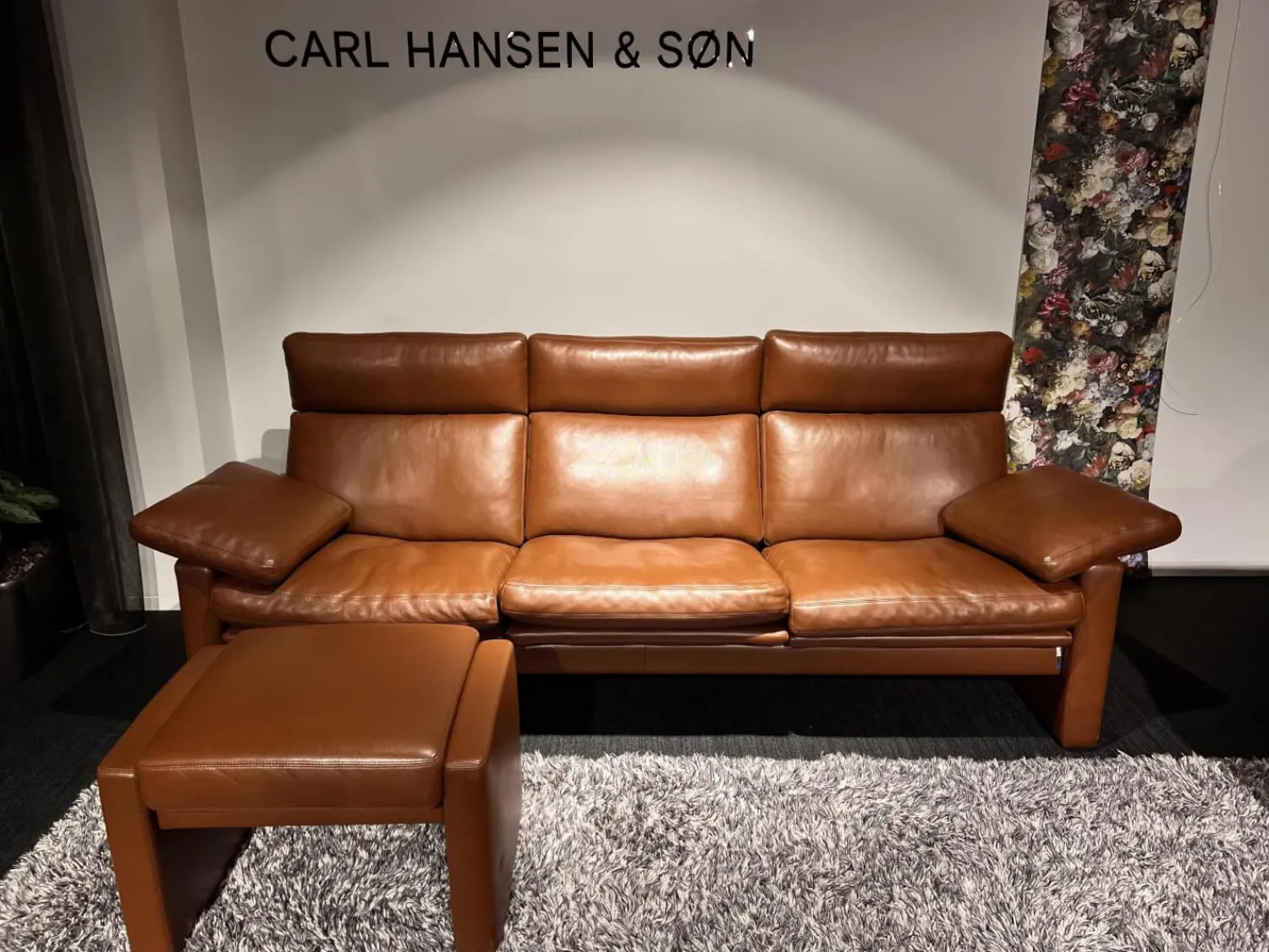 Erpo 3-Sitzer-Sofas|Sofa Manhattan 250 Leder Sierra Antik 001 Braun Gestell Stahl Inklusive Hocker Soho Und Kissen