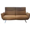 Contur 2-Sitzer-Sofas|Sofa Marsala Bezug Stoff Q2 Fashion Grau Beige Gestell Edelstahloptik Gebürstet Mit Verstellbaren Armlehnen