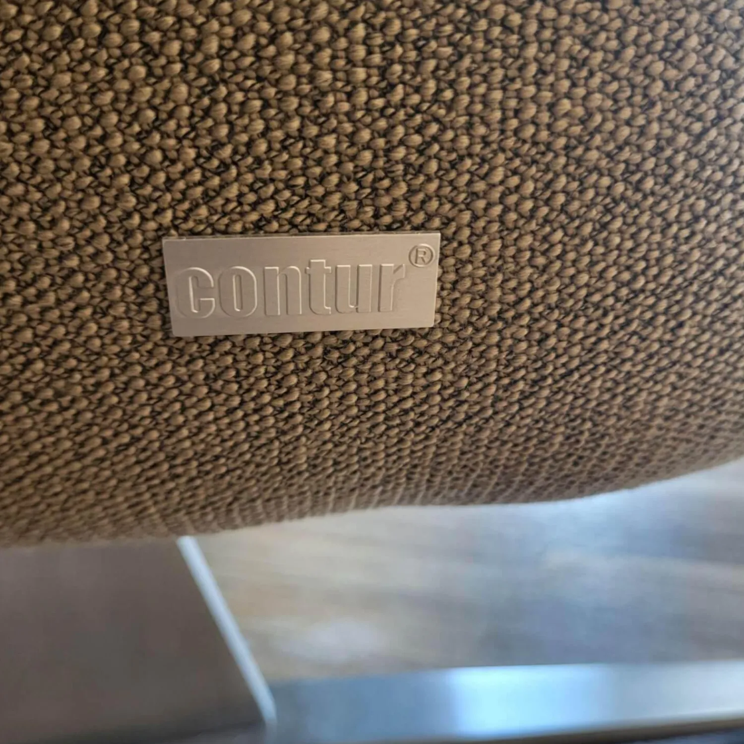 Contur 2-Sitzer-Sofas|Sofa Marsala Bezug Stoff Q2 Fashion Grau Beige Gestell Edelstahloptik Gebürstet Mit Verstellbaren Armlehnen