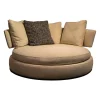 B&B Italia 2-Sitzer-Sofas|Sofa Maxalto Amoenus Stoft Stoff Lou Bastfarben 2613102 Beige Sockel Graphit mit Teppich