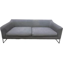 COR 2-Sitzer-Sofas|Sofa Mell 17311 Stoff 9127 Braun Grau Fußrahmen Feinstruktur Schwarzbraun Inklusive Filzgleiter