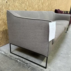 COR 2-Sitzer-Sofas|Sofa Mell 17311 Stoff 9127 Braun Grau Fußrahmen Feinstruktur Schwarzbraun Inklusive Filzgleiter