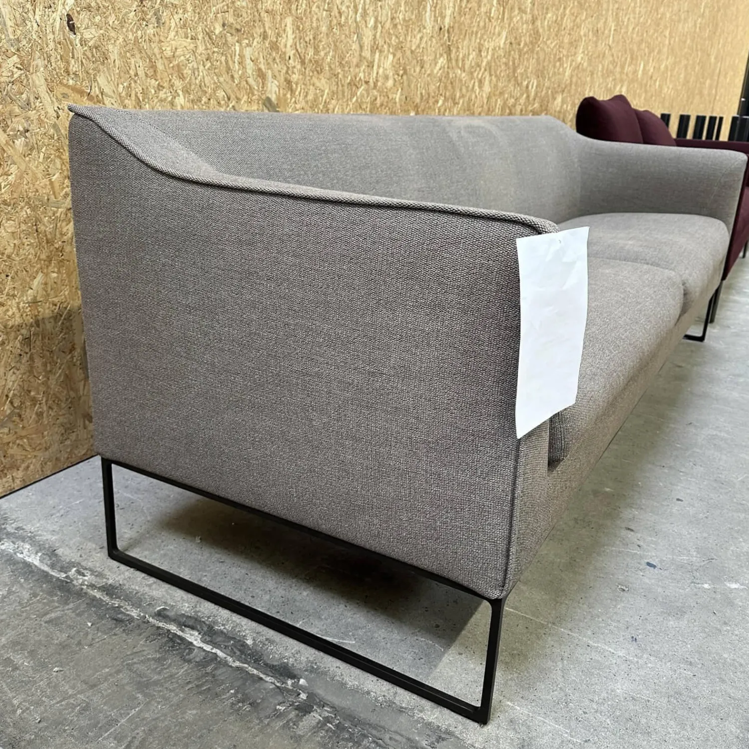 COR 2-Sitzer-Sofas|Sofa Mell 17311 Stoff 9127 Braun Grau Fußrahmen Feinstruktur Schwarzbraun Inklusive Filzgleiter