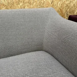 COR 2-Sitzer-Sofas|Sofa Mell 17311 Stoff 9127 Braun Grau Fußrahmen Feinstruktur Schwarzbraun Inklusive Filzgleiter