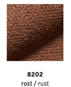 COR Ecksofas|Sofa Mell Lounge Stoff 8202 Rost Orange Metallfüße Chrom