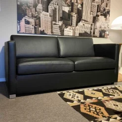 Wittmann 2-Sitzer-Sofas|Sofa Metro Leder Toro Ebenholz Schwarz