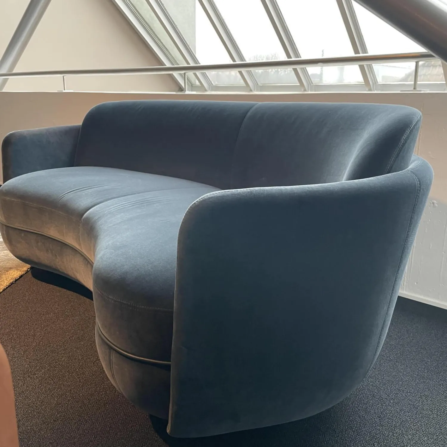 Wittmann 2-Sitzer-Sofas|Sofa Miles Lounge Stoff Grau