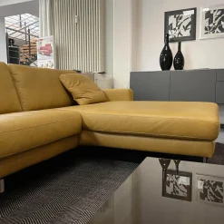 W. Schillig Ecksofas|Sofa Miroo Bezug Leder Z69 Farbe 52 Kurkuma