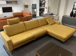 W. Schillig Ecksofas|Sofa Miroo Bezug Leder Z69 Farbe 52 Kurkuma
